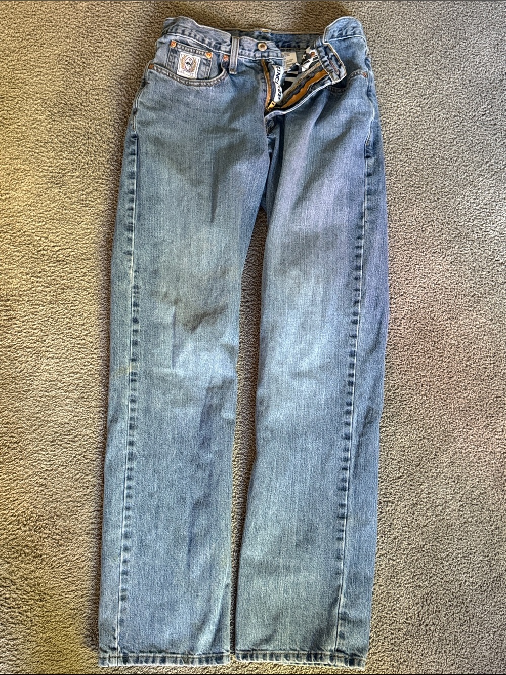 Cinch Light Blue Straight Denim Jeans. Size 30x34